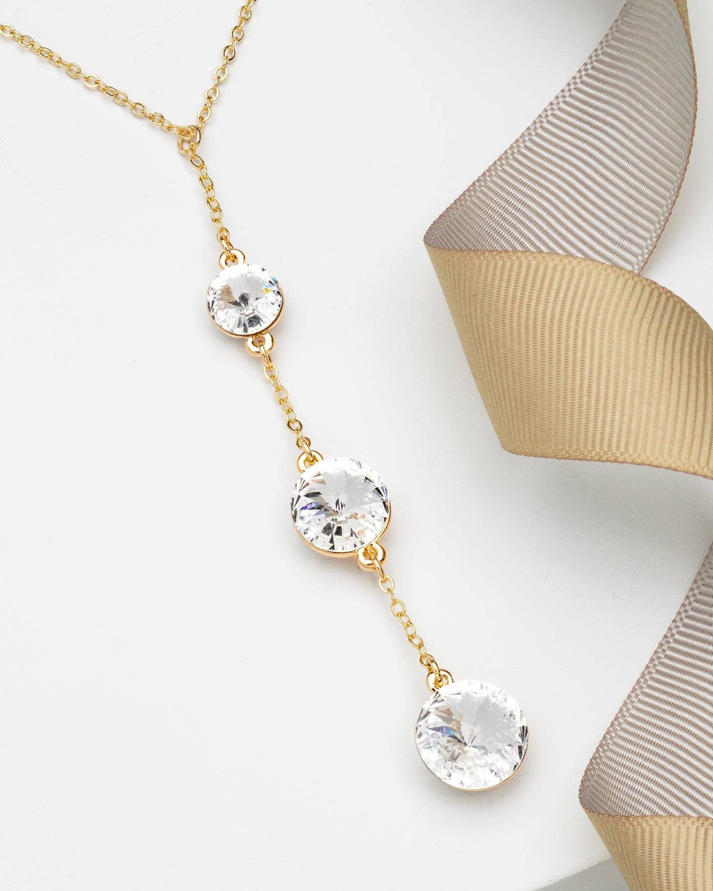 3-Crystal Graduated Necklace with Swarovski crystals