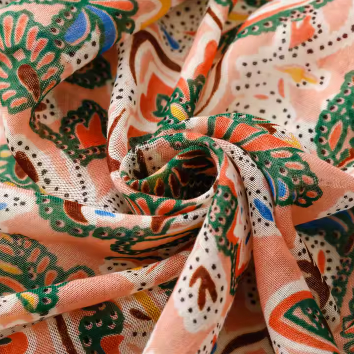 Floral Print Scarf with Tassel Details