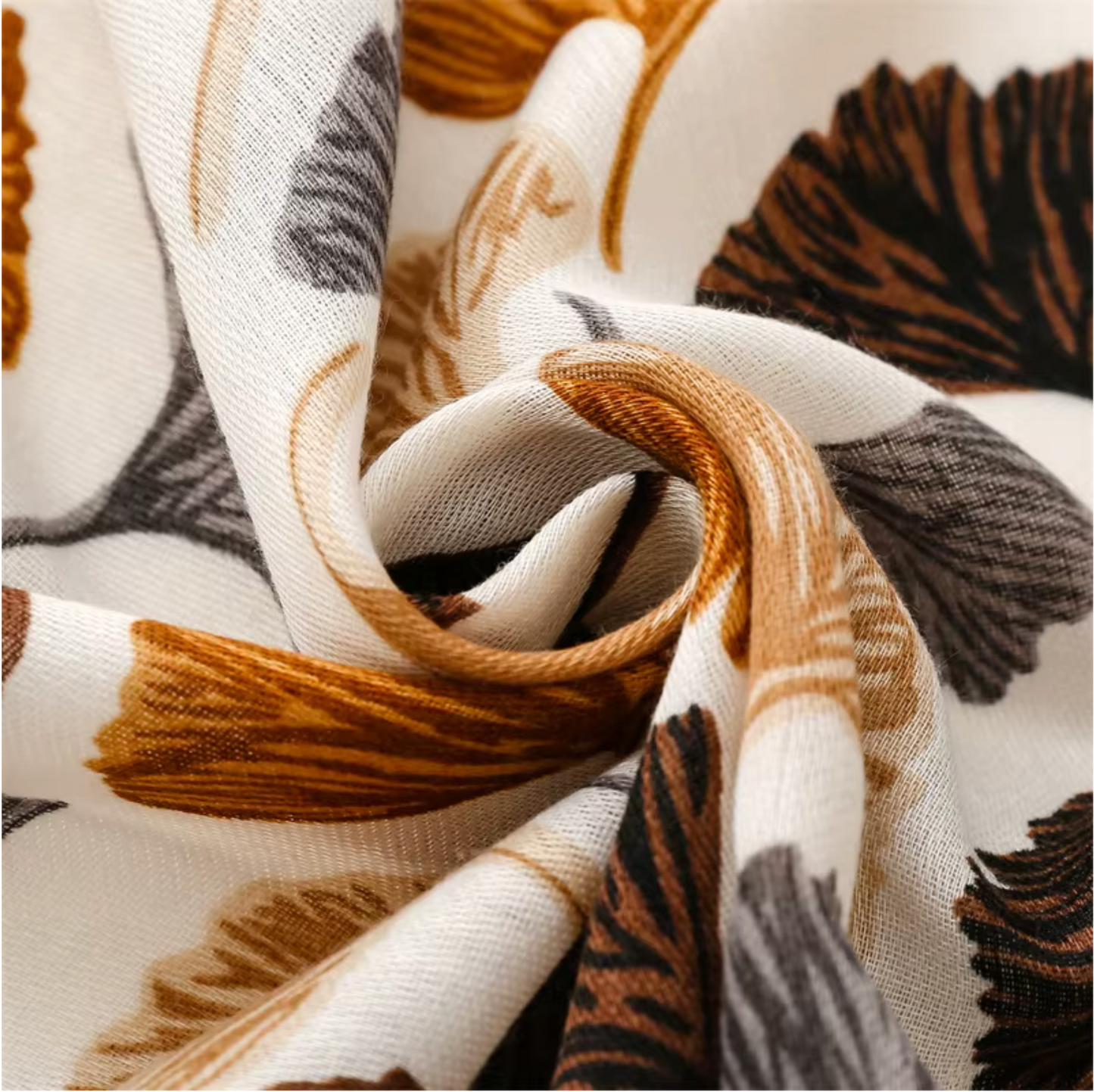 Autumnal Botanical Print Scarf
