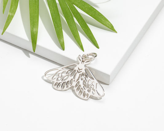 Sterling Silver Moth Pendant