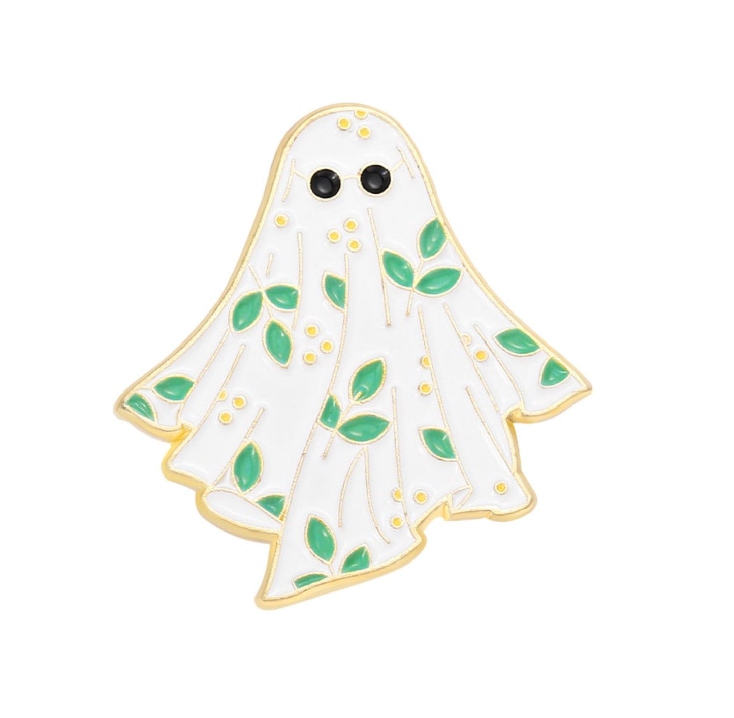 Floral Ghost Brooch Pin