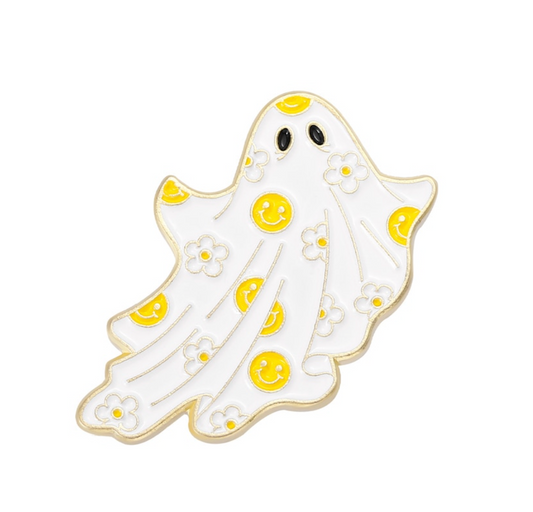 Floral Ghost Brooch Pin