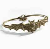 Goldtone Bat Bangle Bracelet