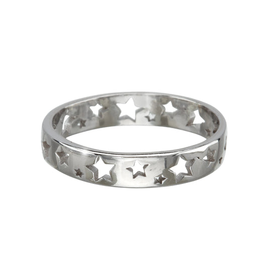 Sterling Silver Cut-out Star Ring