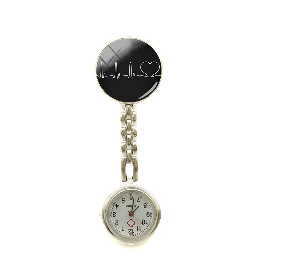 Silvertone Nurse Clip-on Watch