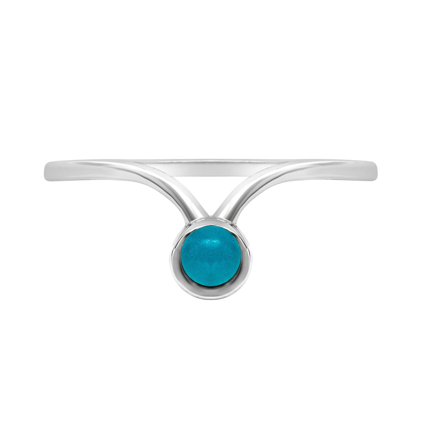 Turquoise & Sterling Silver Chevron Ring