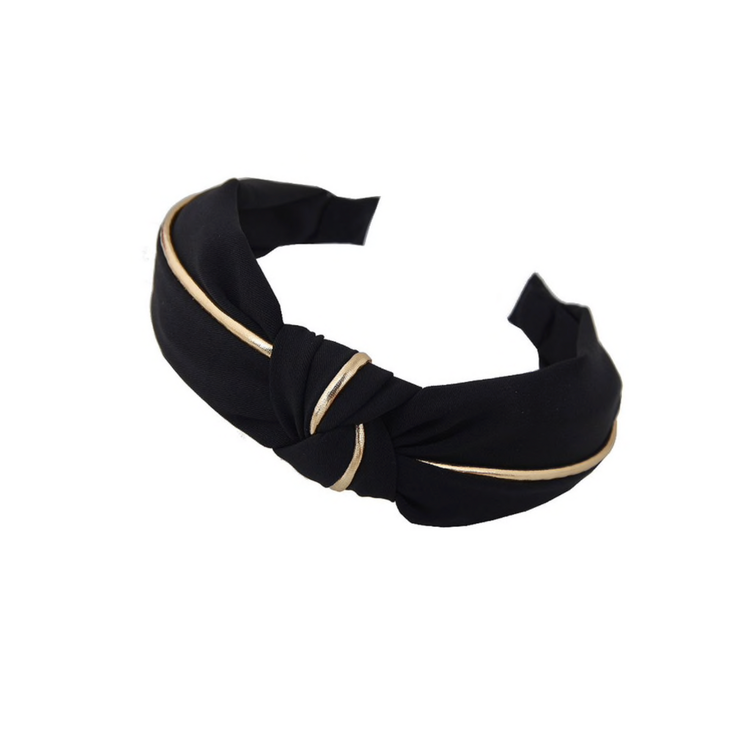 Black Gold Knotted Headband