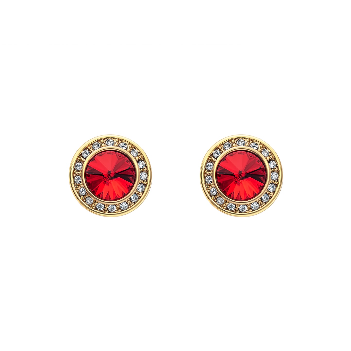 Crystal Classic Halo Stud Earrings