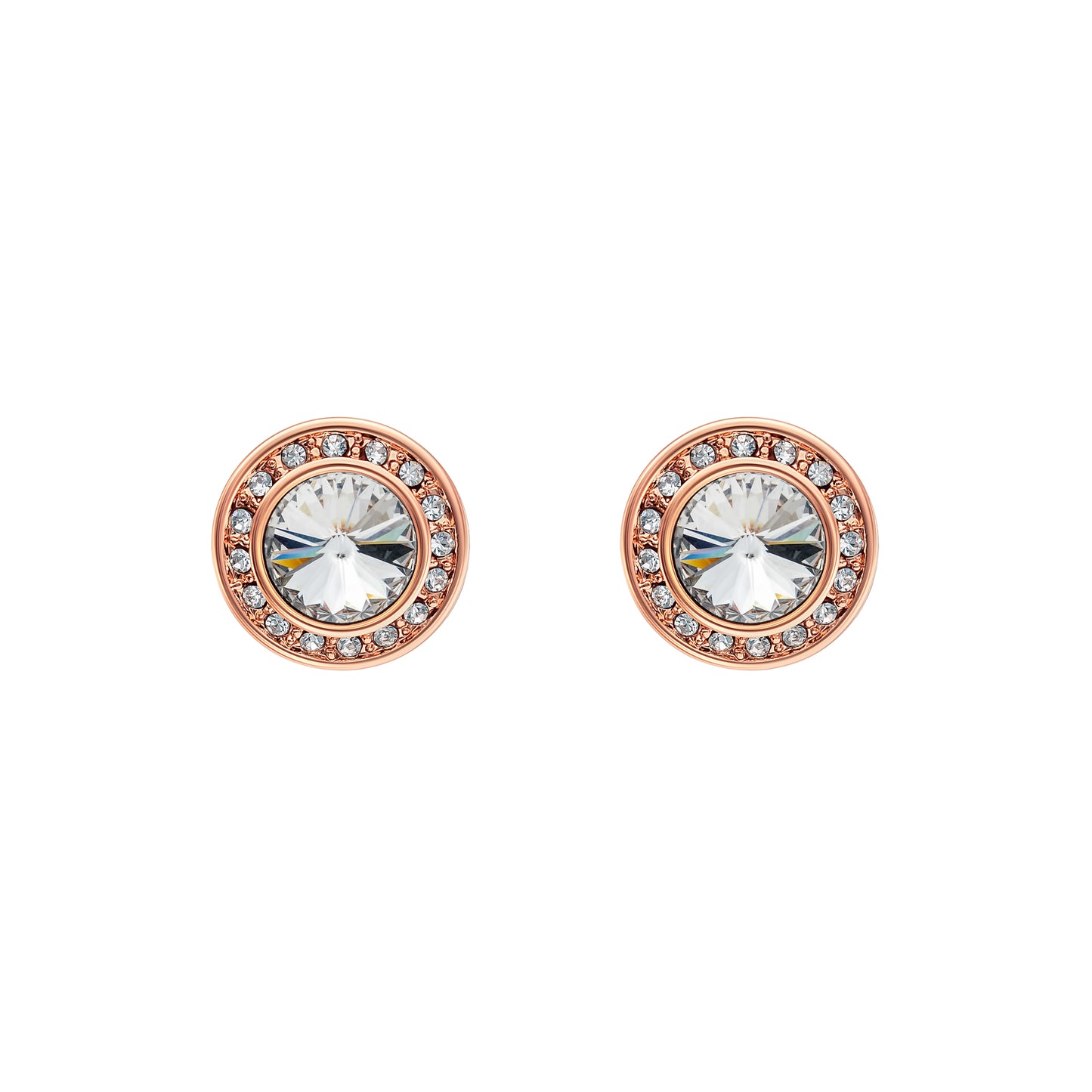 Crystal Classic Halo Stud Earrings