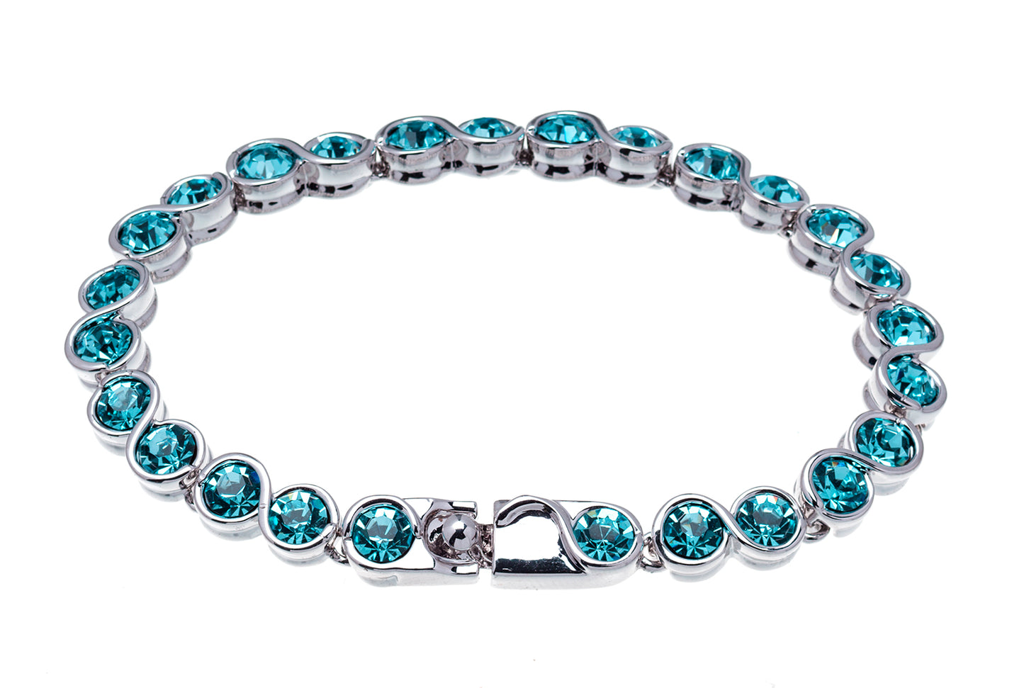 Crystal Swirled Tennis Bracelet