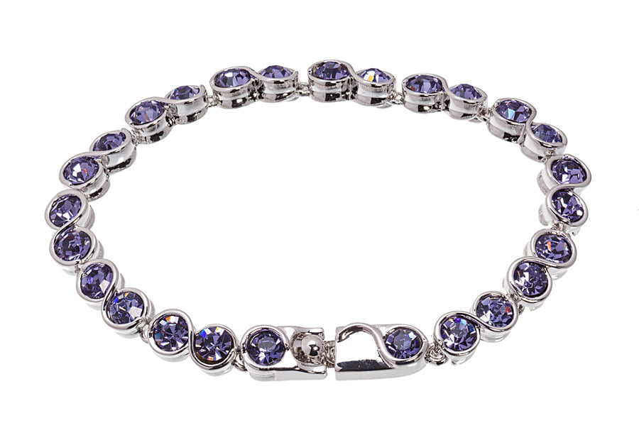 Crystal Swirled Tennis Bracelet