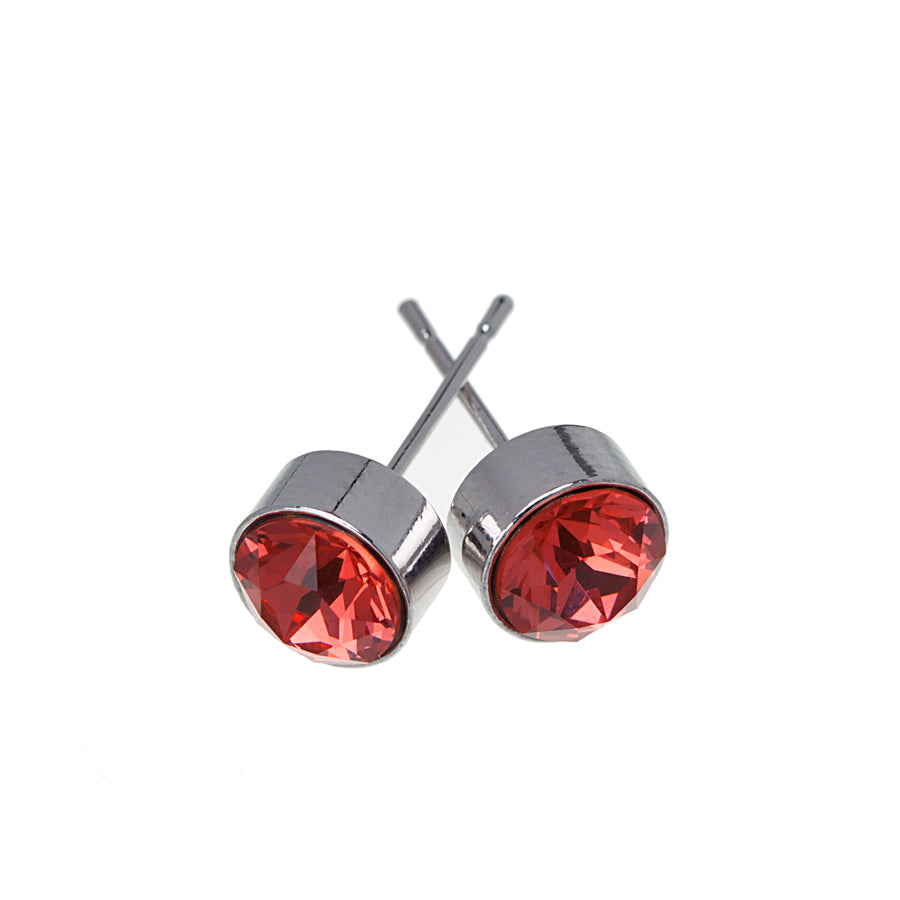 Padparadscha Swarovski Stud Earrings