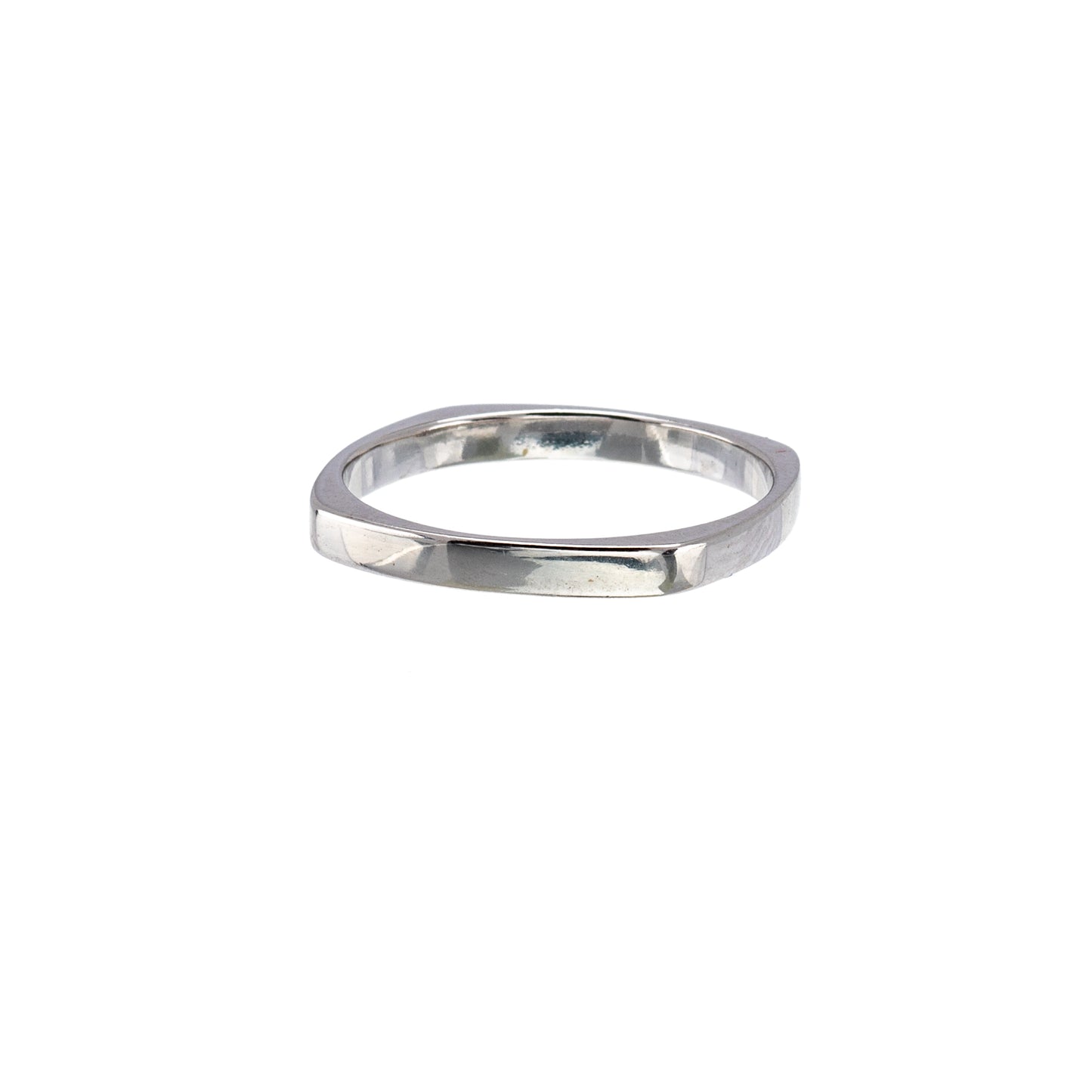 Sterling Silver Flat Edge Band Ring