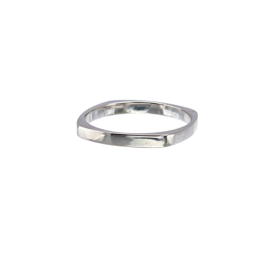 Sterling Silver Flat Edge Band Ring