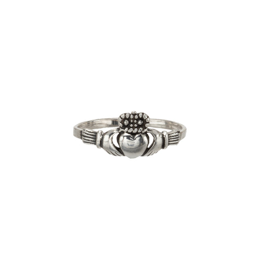 Sterling Silver Claddagh Heart Crown Ring