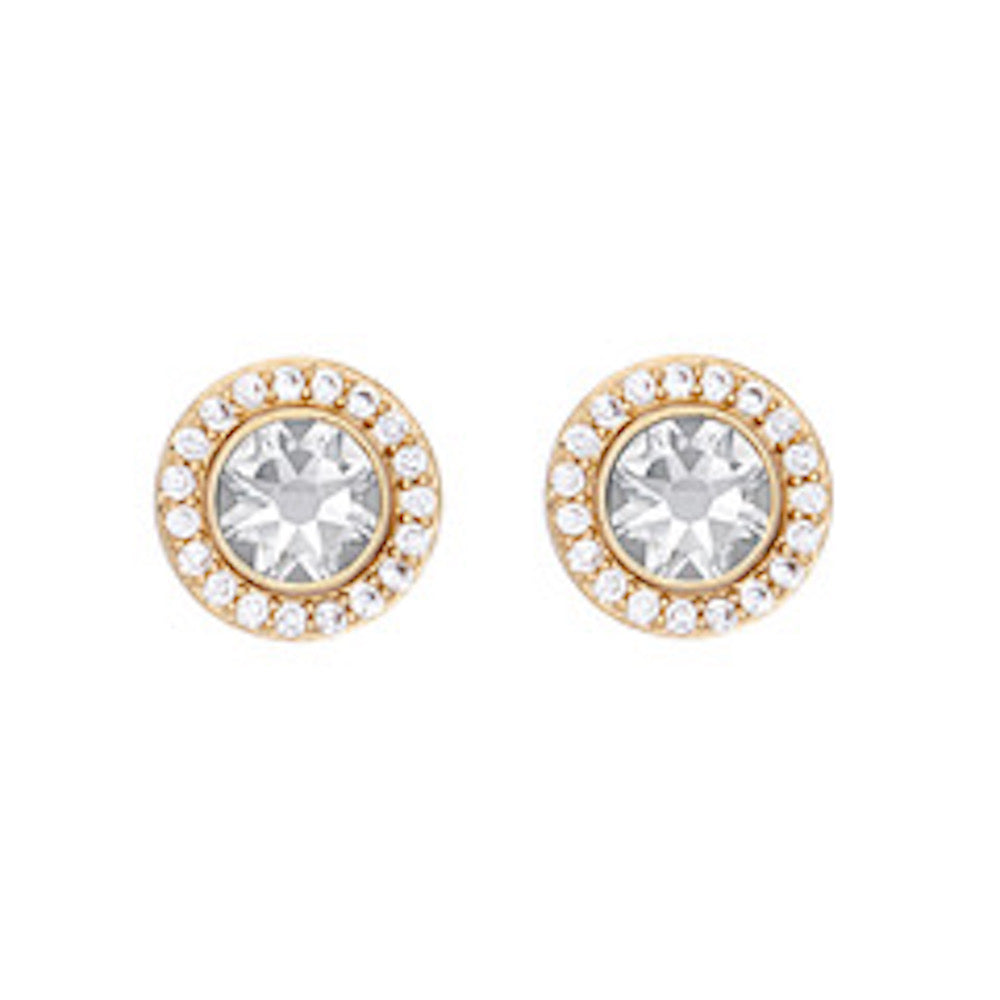 Goldtone & Crystal Two-in-One Halo Stud Earrings