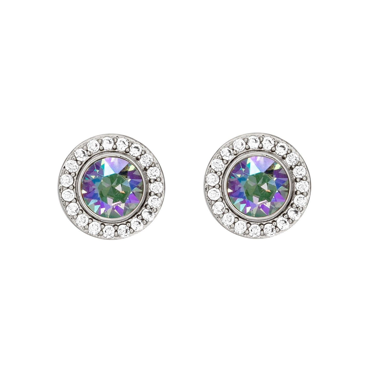 Goldtone & Crystal Two-in-One Halo Stud Earrings