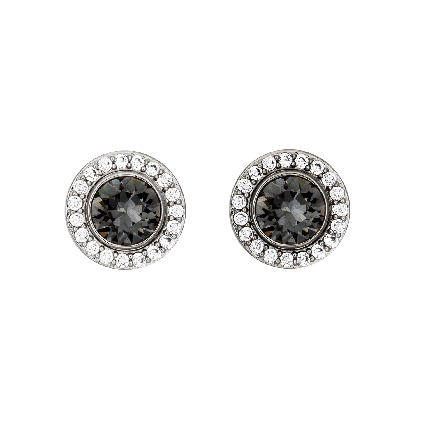 Goldtone & Crystal Two-in-One Halo Stud Earrings