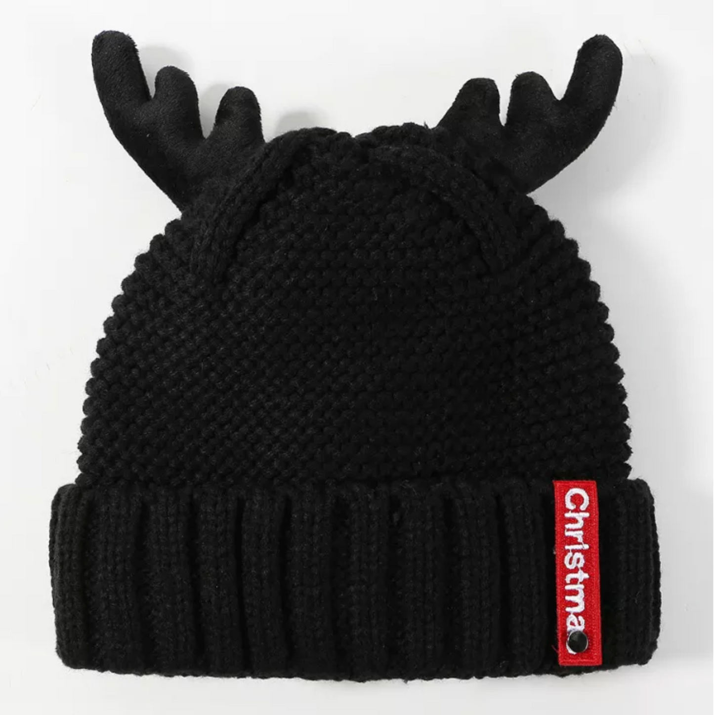 Knitted Antler Beanie Hat