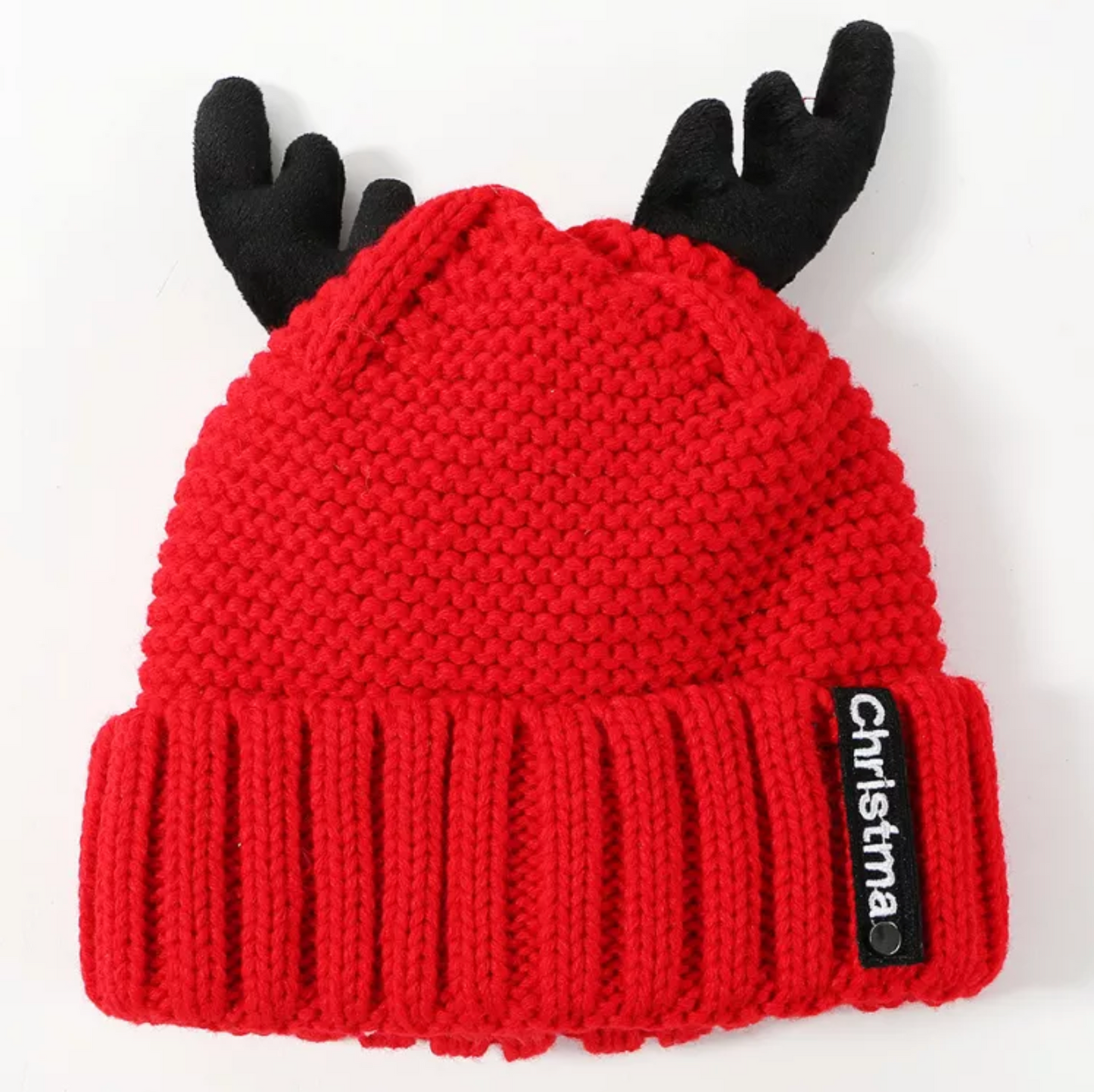 Knitted Antler Beanie Hat