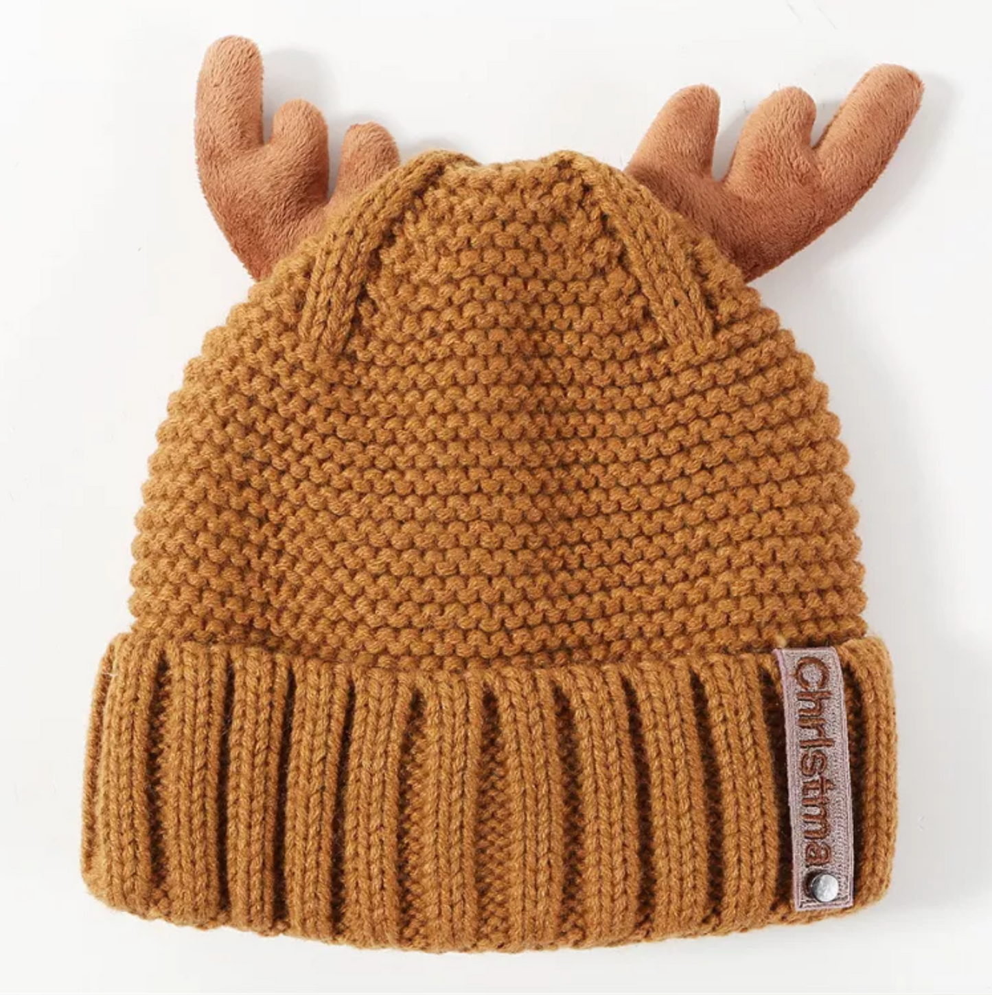 Knitted Antler Beanie Hat