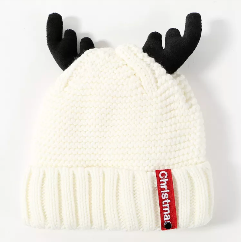 Knitted Antler Beanie Hat