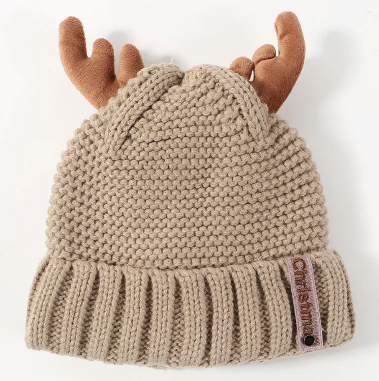 Knitted Antler Beanie Hat