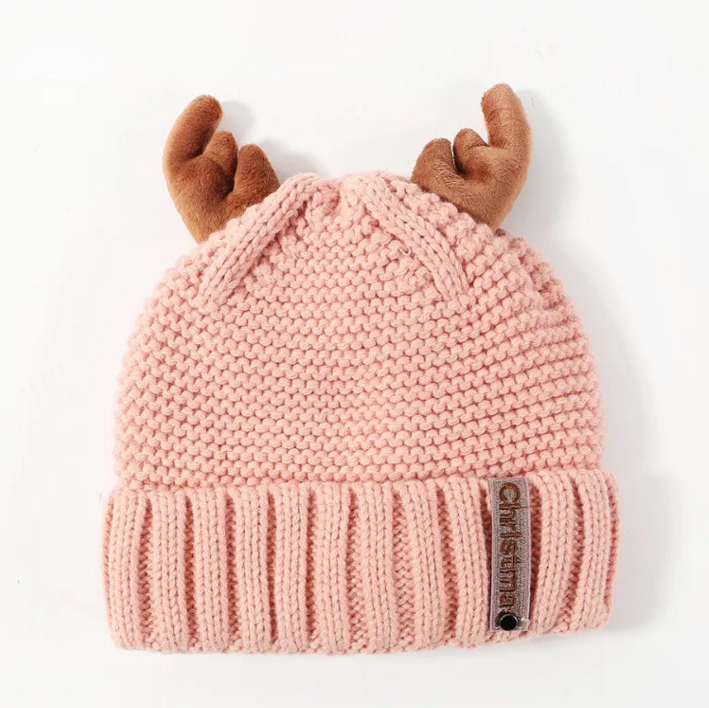 Knitted Antler Beanie Hat