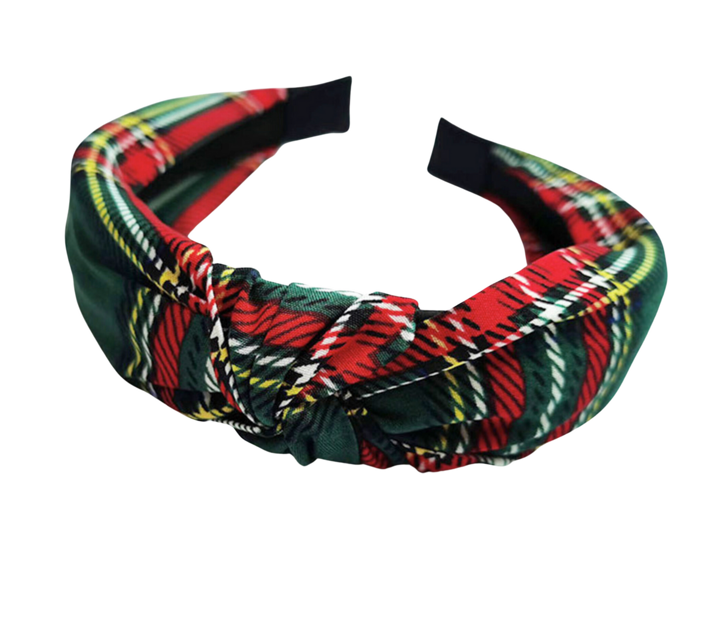 Red & Green Tartan Plaid Knotted Headband