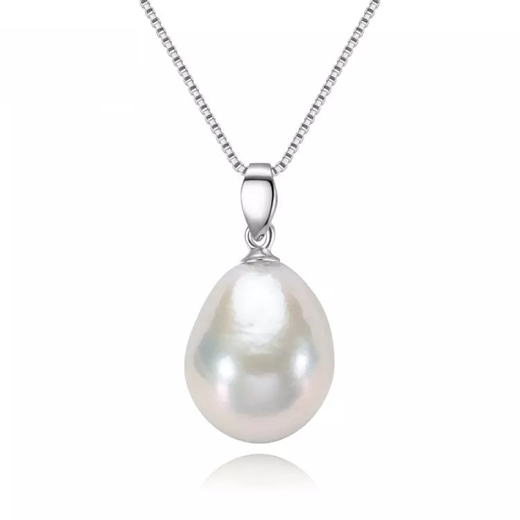 Cultured Pearl & Sterling Silver Baroque Pendant Necklace