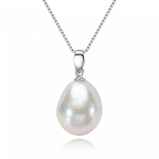 Cultured Pearl & Sterling Silver Baroque Pendant Necklace