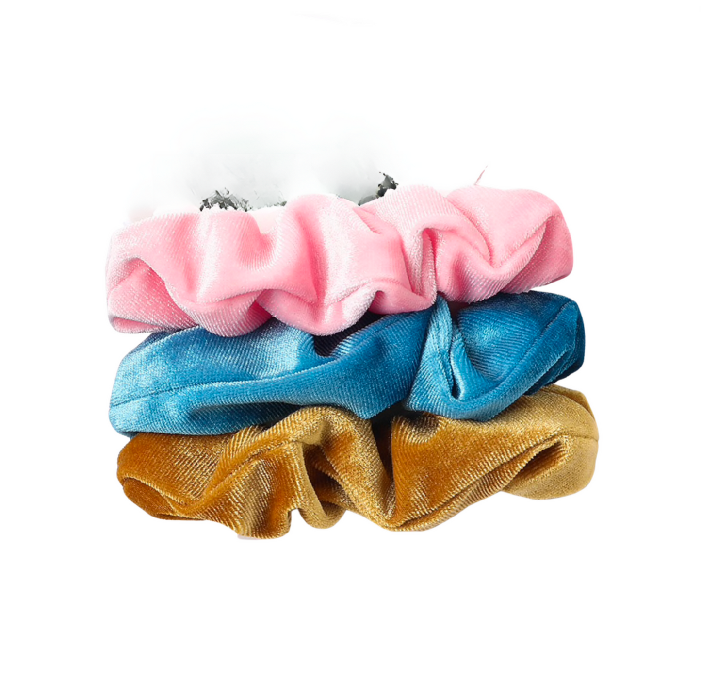 Set Of 3 Velvet Scrunchies