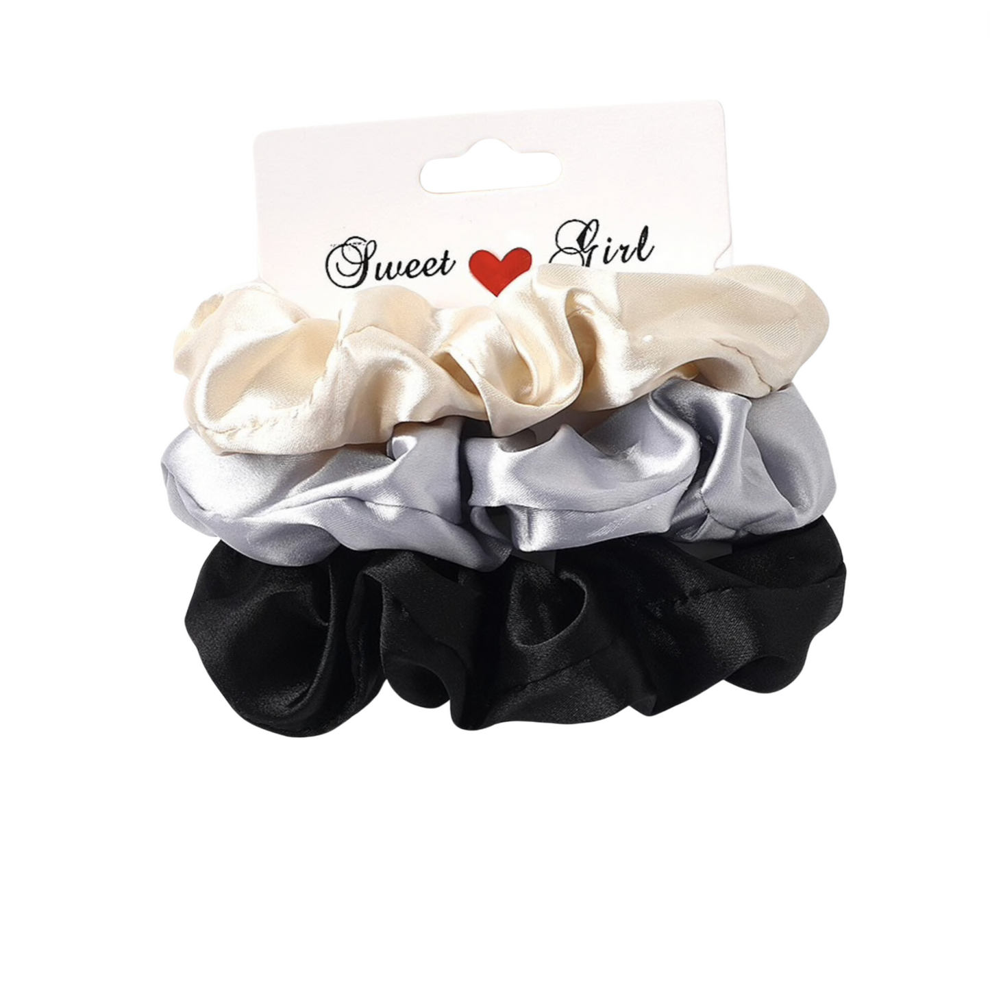 Satin Set Of 3 Scrunchies