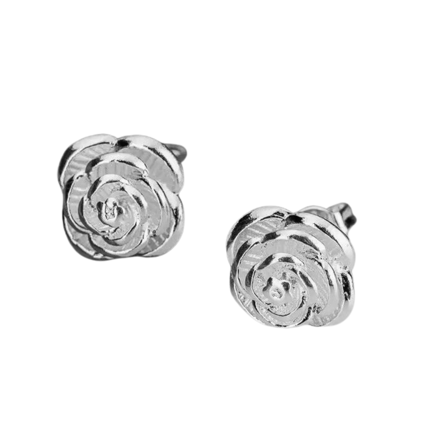 Sterling Silver Filled Rose Studs