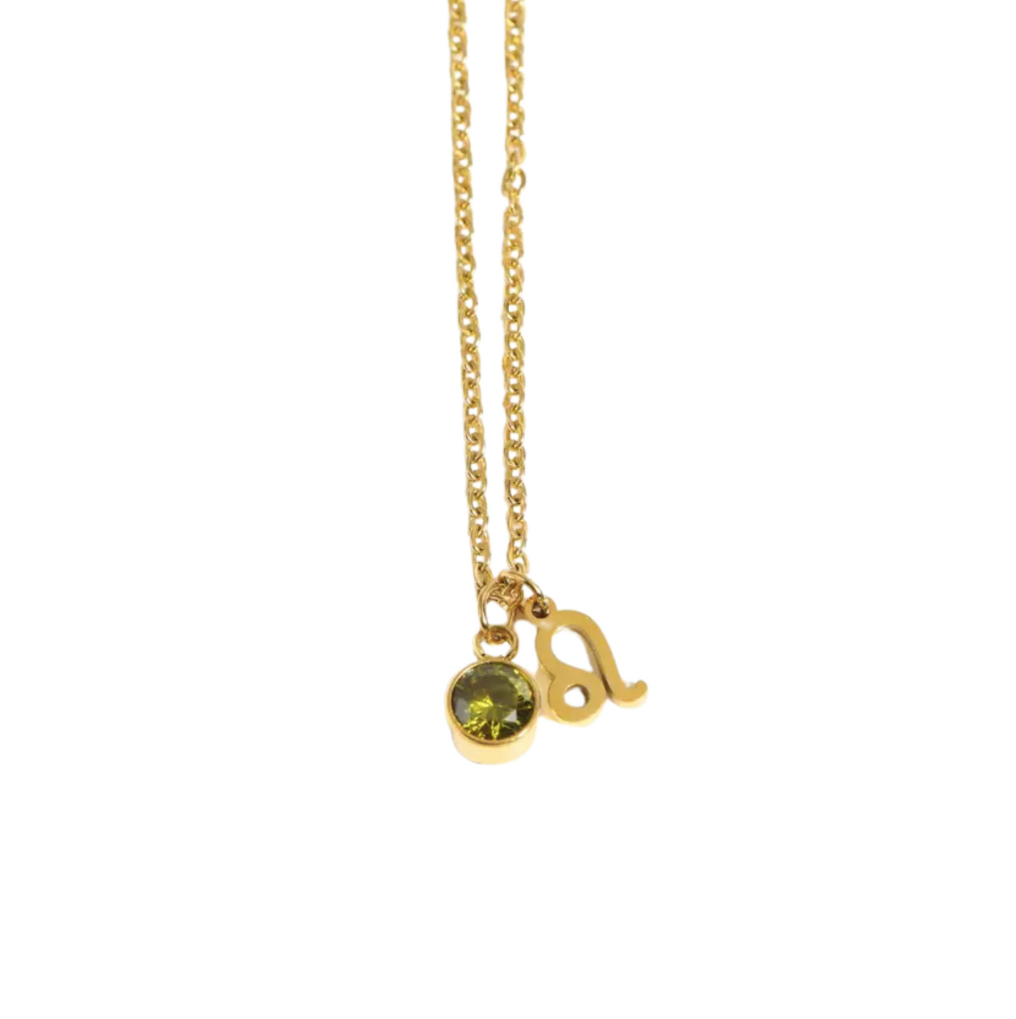 Birthstone & Zodiac Charm Pendant Necklace