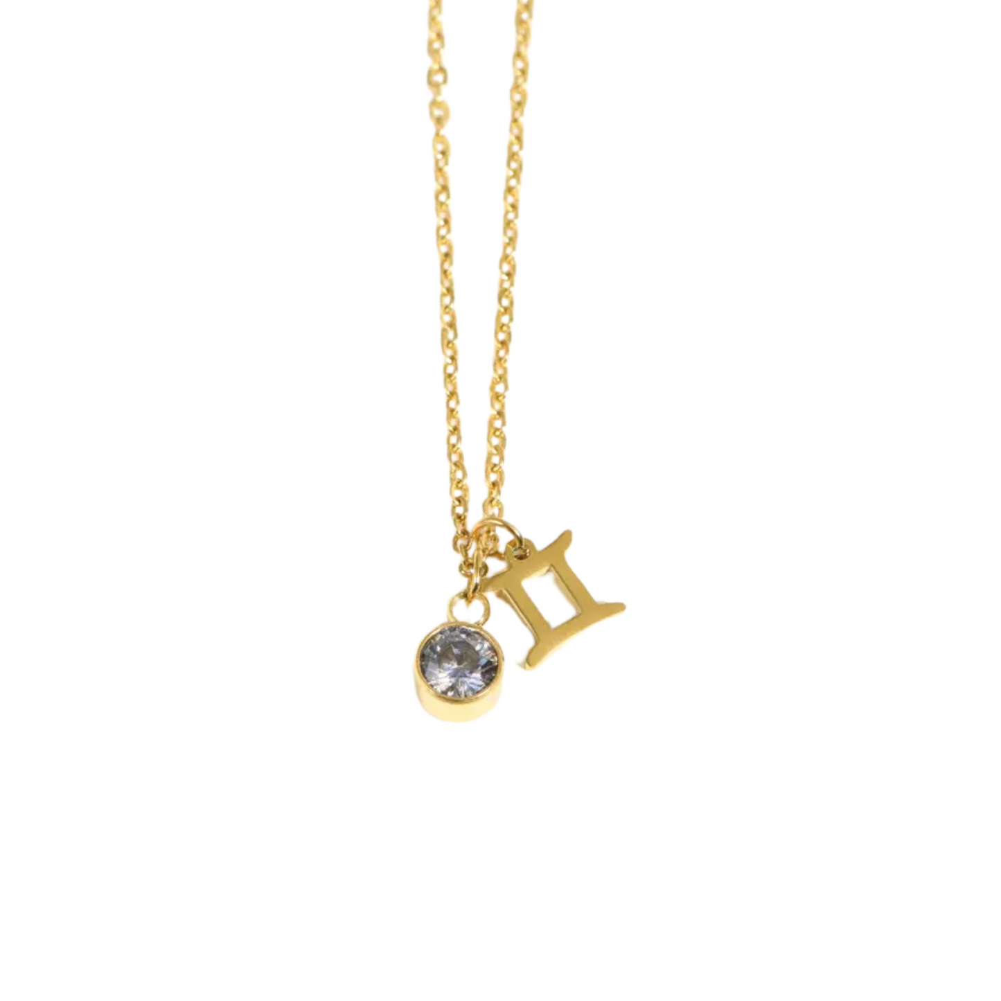 Birthstone & Zodiac Charm Pendant Necklace