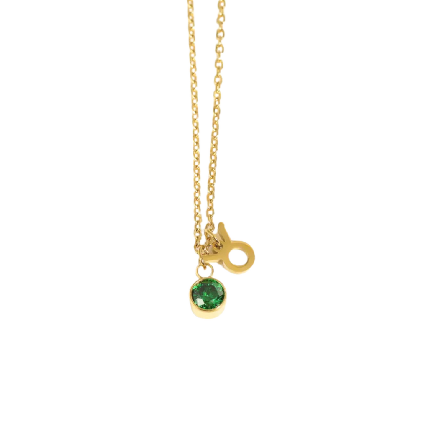 Birthstone & Zodiac Charm Pendant Necklace