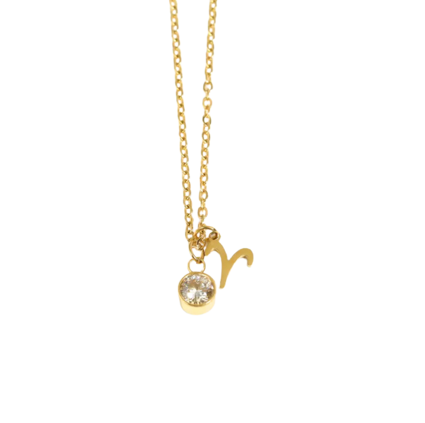 Birthstone & Zodiac Charm Pendant Necklace