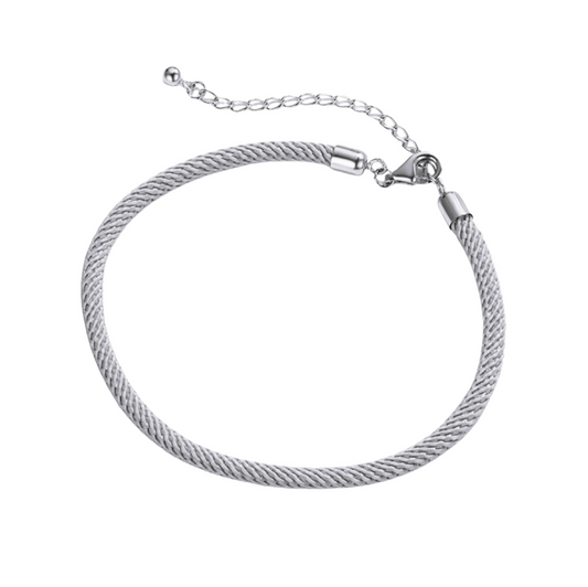 Sterling Silver Snake Rope Bracelet