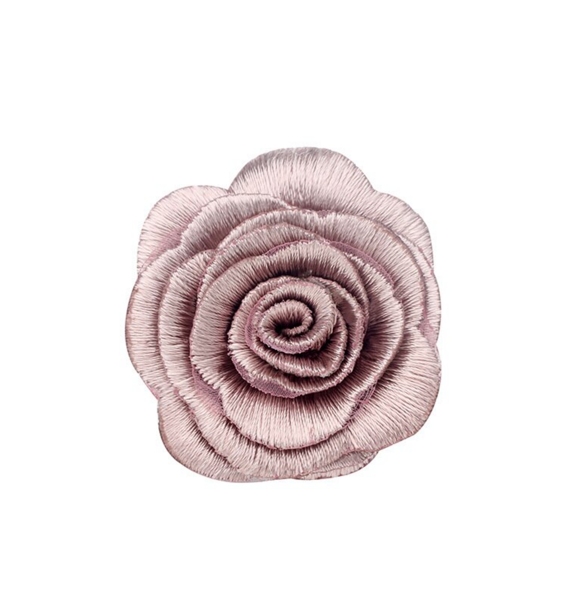 Muted Purple Fabric Rose Brooch