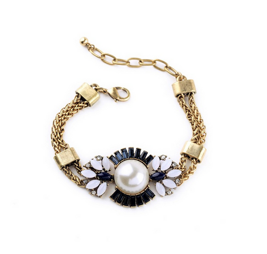Goldtone Imitation Pearl Bracelet