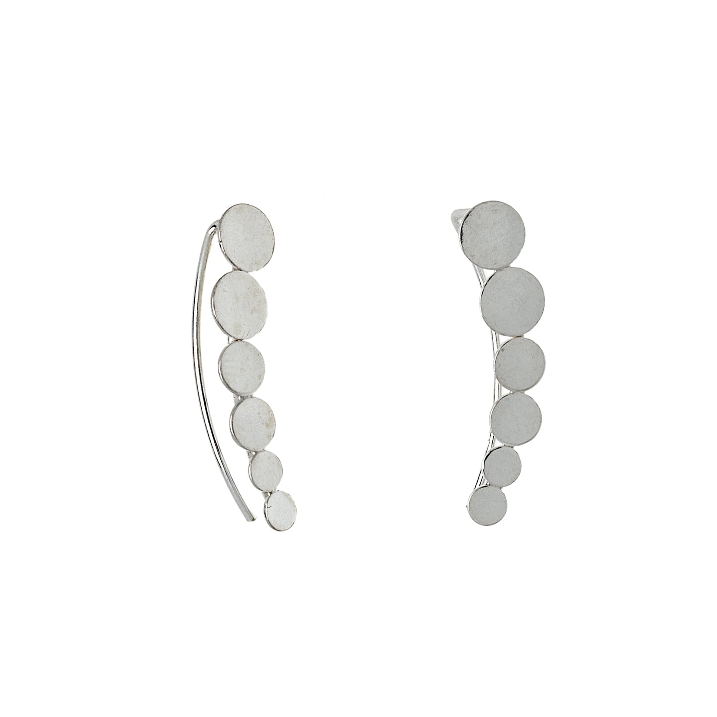 Sterling Silver Multi-circle Threader Earrings