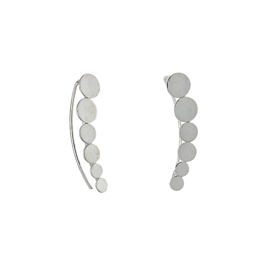 Sterling Silver Multi-circle Threader Earrings