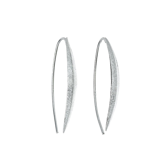 Sterling Silver Textured Minimalist Threader Earrings