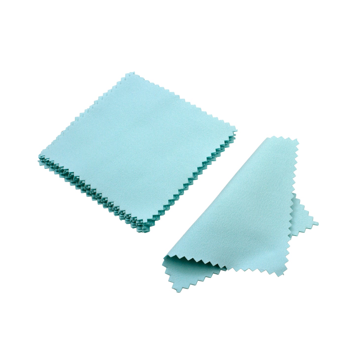 Turquoise Treated-suede Jewelry Polishing Cloth - Set Of 10