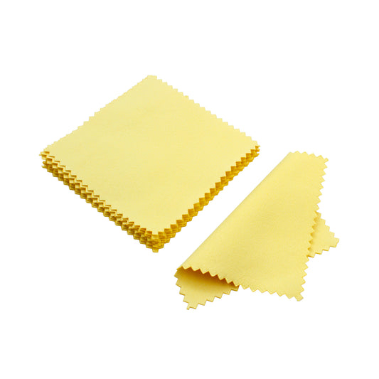 Yellow Treated-suede Jewelry Polishing Cloth - Set Of 10