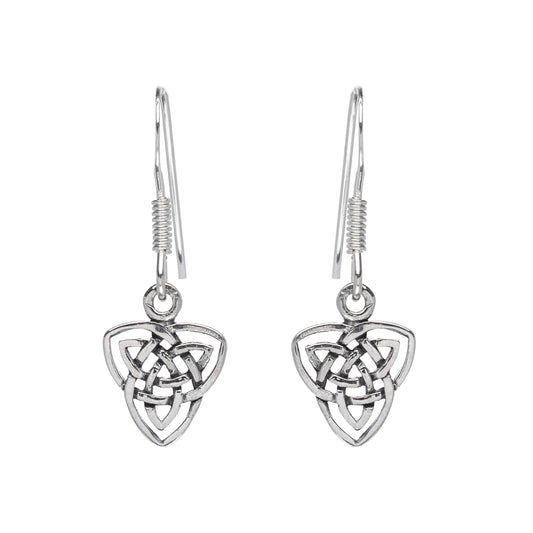 Sterling Silver Celtic Knot Drop Earrings