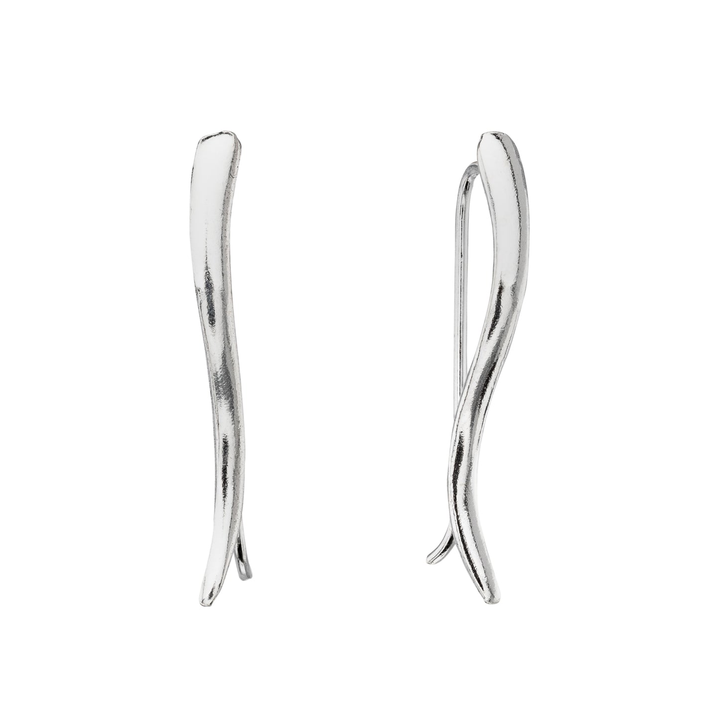 Sterling Silver Minimalist Curved Threader Earrings