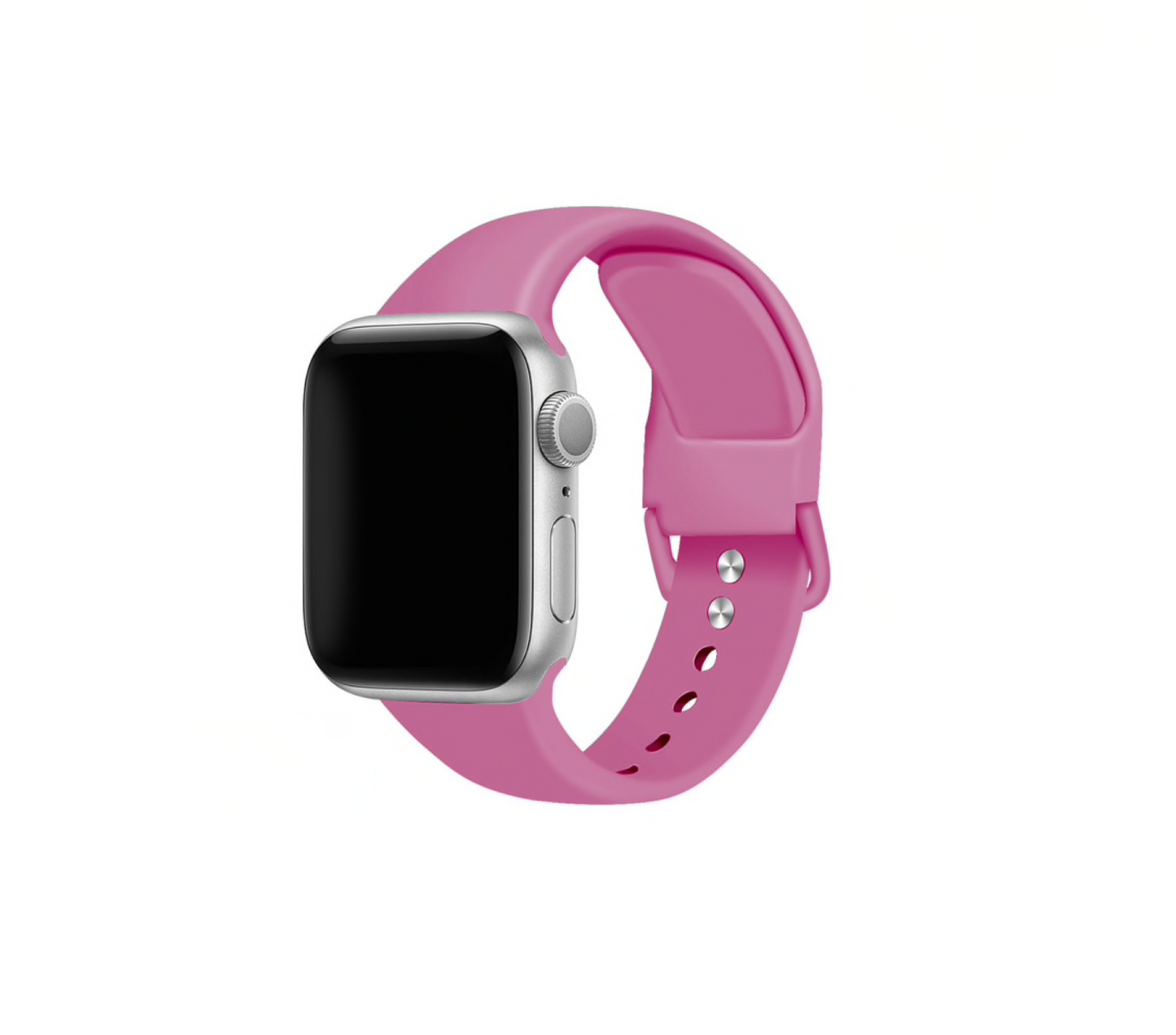 Pink Silicone Apple Watch Strap