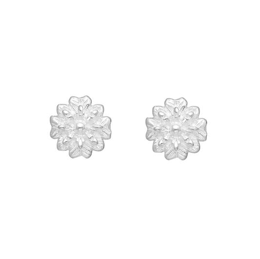 Sterling Silver Flower Stud Earrings